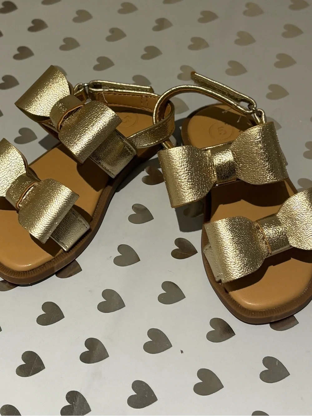 Carter's Girls Gold Bow Sandals